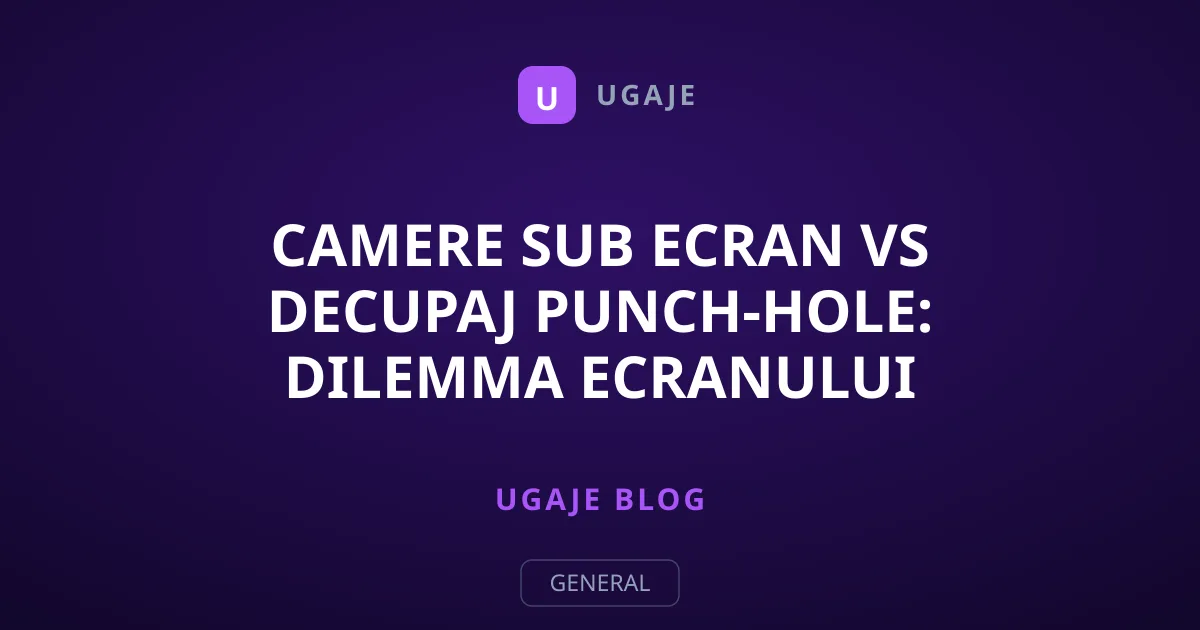 Camere Sub Ecran vs Decupaj Punch-Hole: Dilemma Ecranului Total